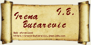 Irena Butarević vizit kartica